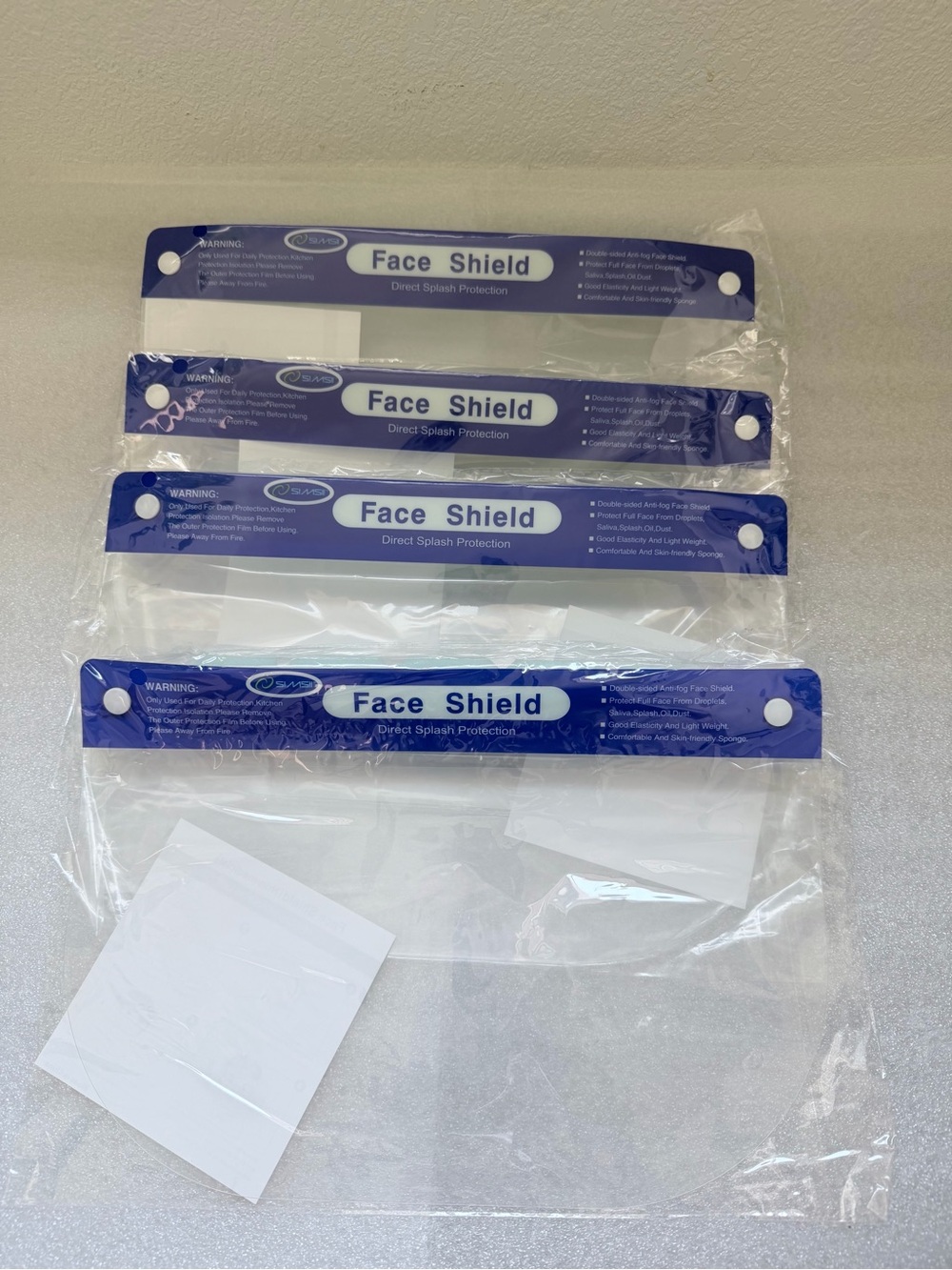 Blue Face Shield Visor - Pack of 4